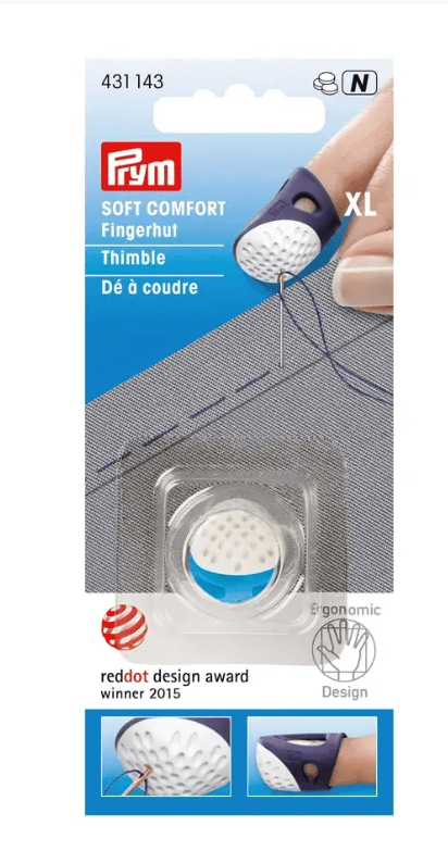 Prym Soft Comfort thimble in XL size, designed for sewing.