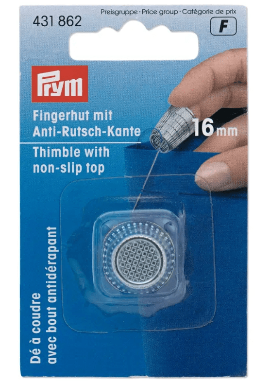 Thimble with anti - slip edge, silver - coloured, items - Galedi Pins