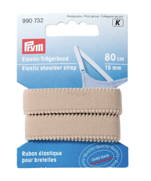 Elastic shoulder strap, 15mm, skin - colour, 80cm - Galedi Pins