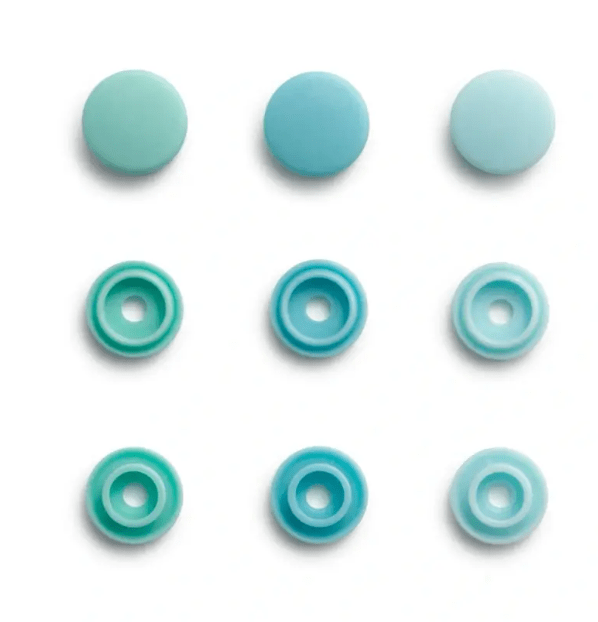 Color Snaps, assorted colours, 9mm - Galedi Pins