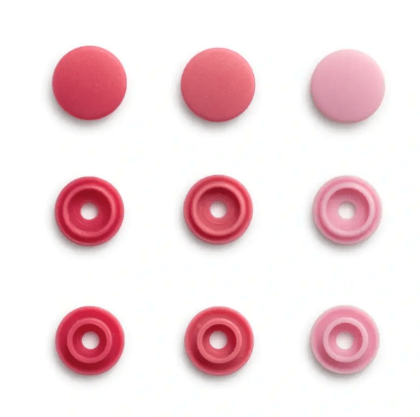 Color Snaps, assorted colours, 9mm - Galedi Pins