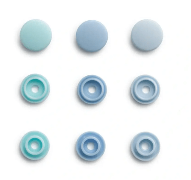 Color Snaps, assorted colours, 9mm - Galedi Pins