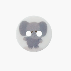 Polyester 2 - hole button 12mm, multicolor - Galedi Pins