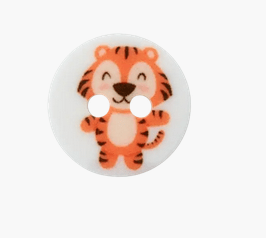 Polyester 2 - hole button 12mm, multicolor - Galedi Pins