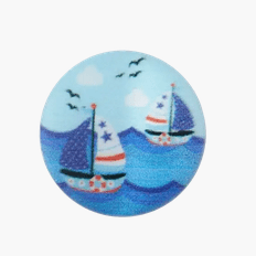 Polyester button shank Boat 15mm - Galedi Pins