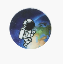 Polyester button shank Astronaut 18mm multicolor - Galedi Pins