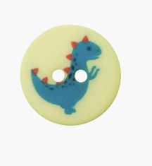 Polyester two - hole button Dino 12mm - Galedi Pins