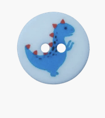 Polyester two - hole button Dino 12mm - Galedi Pins