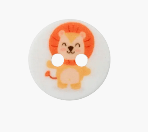 Polyester 2 - hole button 12mm, multicolor - Galedi Pins