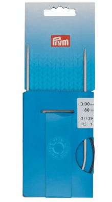 Circular knitting needles, aluminium, grey - Galedi Pins