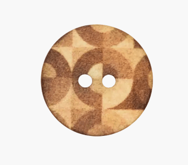 Polyester button 2 - holes, 28mm, Circle - Galedi Pins