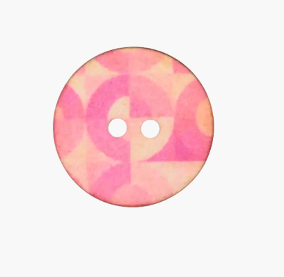 Polyester button 2 - holes, 28mm, Circle - Galedi Pins