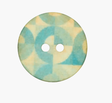 Polyester button 2 - holes, 28mm, Circle - Galedi Pins