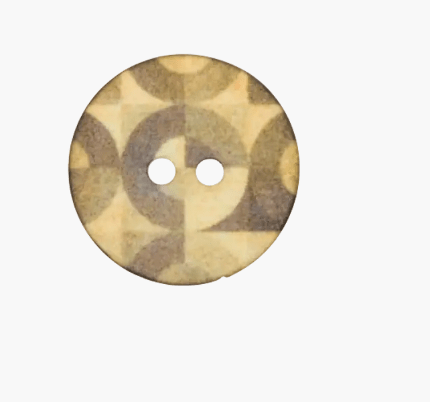 Polyester button 2 - holes, 28mm, Circle - Galedi Pins