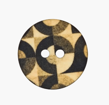 Polyester button 2 - holes, 18mm, Circle - Galedi Pins