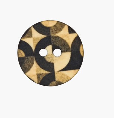 Polyester button 2 - holes, 23mm, Circle - Galedi Pins