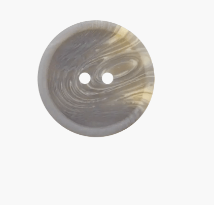 Polyester button 2 - holes, with grain, 25mm - Galedi Pins