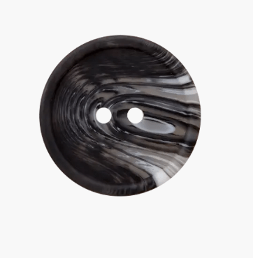 Polyester button 2 - holes, with grain, 25mm - Galedi Pins