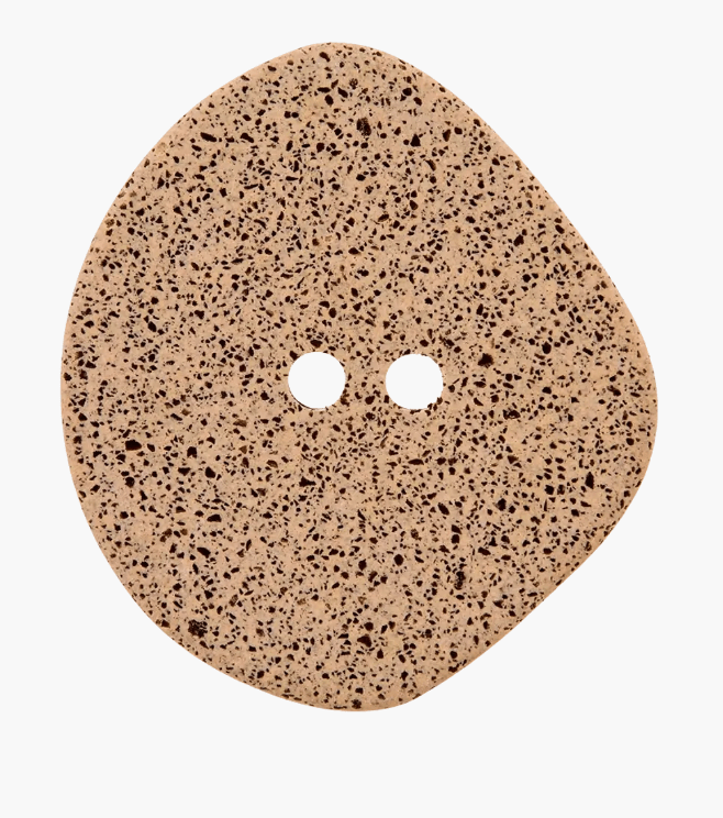 Coffee/Polyester toggle 2 - holes, recycled - Galedi Pins