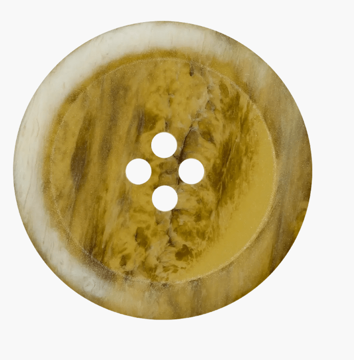 Polyester button 4 - holes, 9mm - Galedi Pins