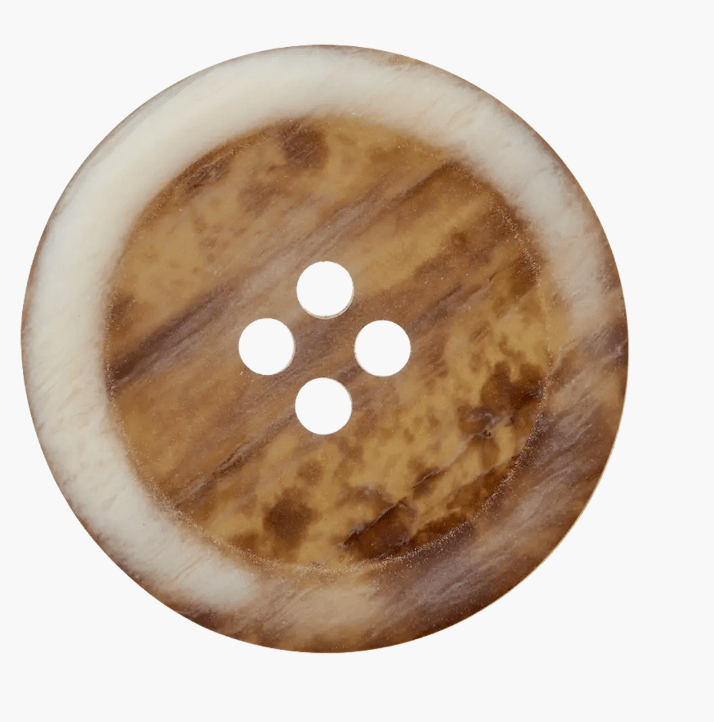 Polyester button 4 - holes, 9mm - Galedi Pins