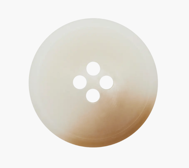 A round, 20mm polyester button with four holes and a gradient color.