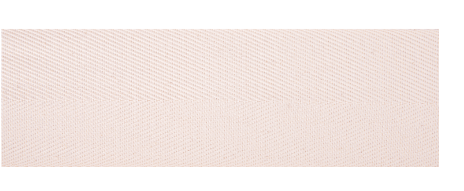 Cotton Herringbone Tape, Natural 40mm x 1m - Galedi Pins