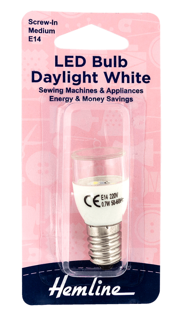 Sewing Machine Bulb: LED: 220V - Galedi Pins