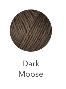 Dark brown heavy merino wool yarn in a skein.