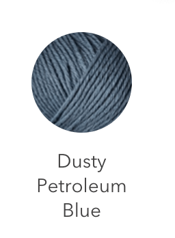 Dusty Petroleum Blue heavy merino wool yarn.