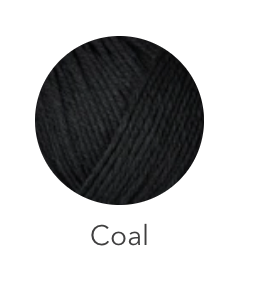 Black heavy merino wool yarn.