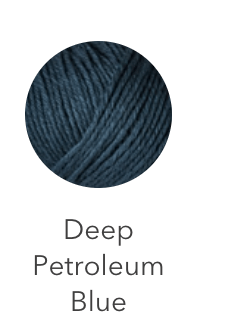Deep Petroleum Blue Heavy Merino Wool Yarn