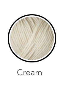 Cream colored heavy merino wool yarn.