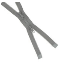 Galedi 90cm medium weight chunky 2-way open-end plastic zip