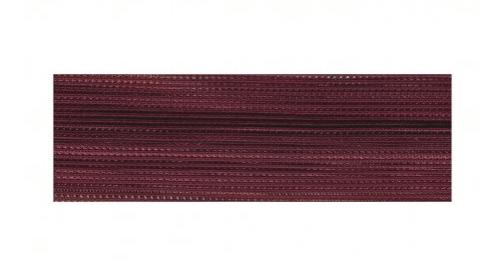Brass mesh polyester continuous zipper tape in a dark red hue.