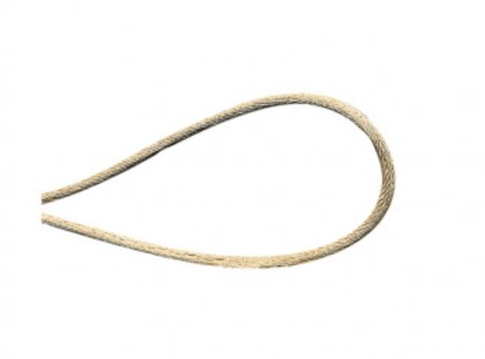A beige polyester craft cord forms a loop.