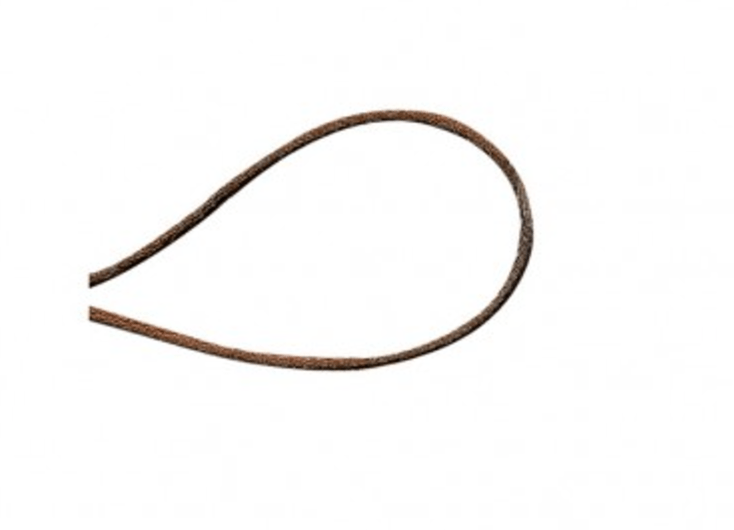 Brown polyester craft cord forming a loop.