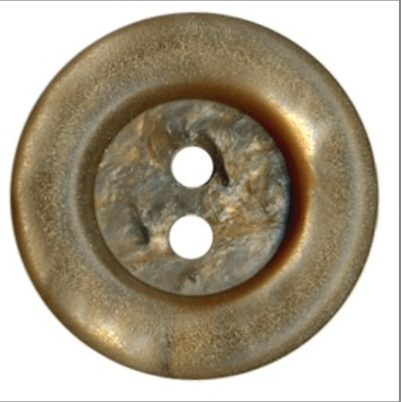 Stephanoise 23mm bi-material polyester button with two holes.
