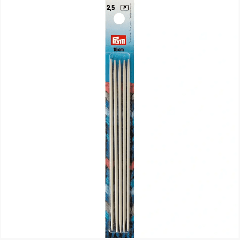 PRYM Double - pointed knitting needles, 15cm, pearl grey - Galedi Pins