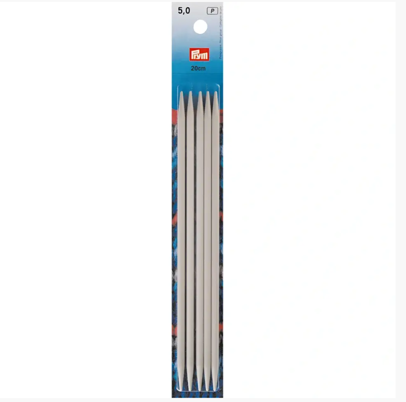 Prym Double-Pointed Knitting Needles – Pearl Grey Aluminium Set of 5