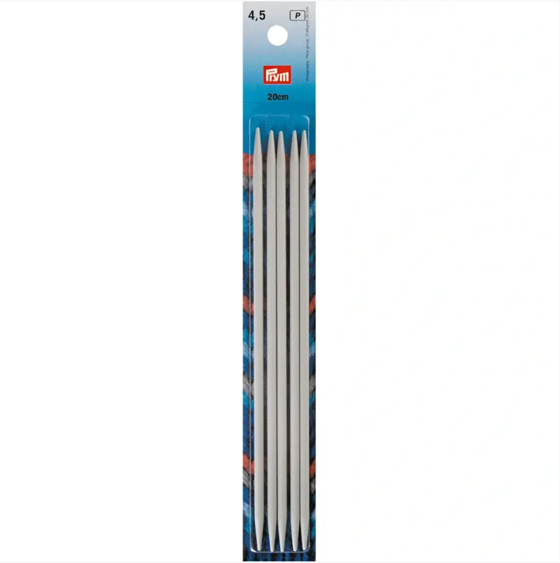 Prym Double-Pointed Knitting Needles – Pearl Grey Aluminium Set of 5