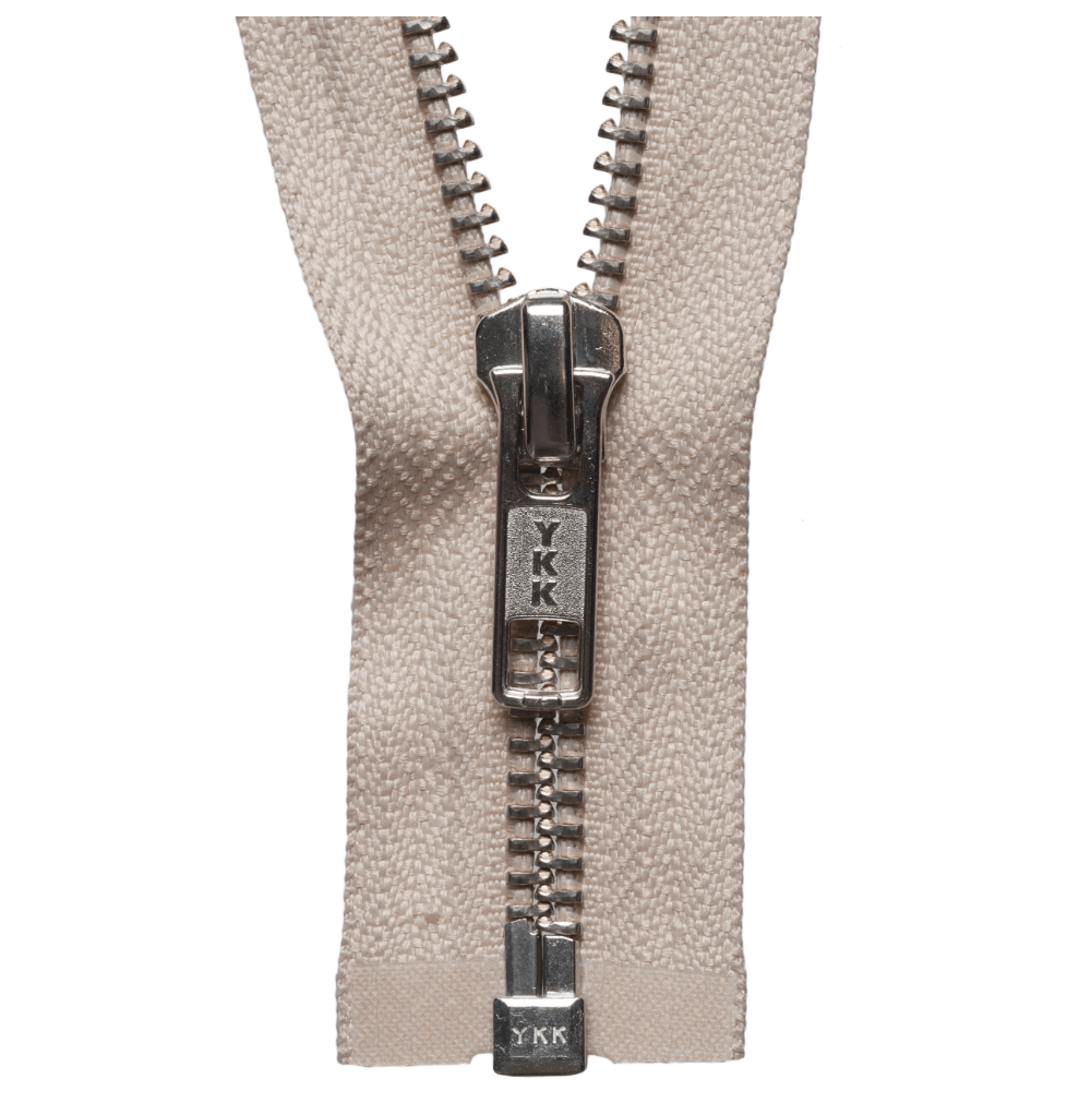 Nickel Free Metal Open End Zip: 51cm - Galedi Pins