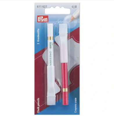 Chalk pencils and brush, white/blue - Galedi Pins