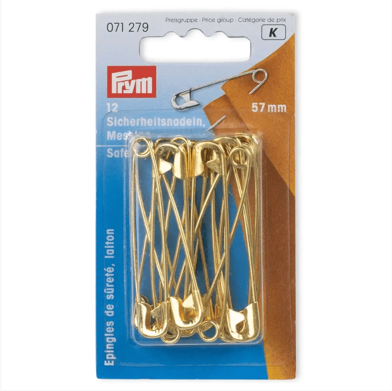 Safety pins, assorted, gold - coloured, 30 items - Galedi Pins
