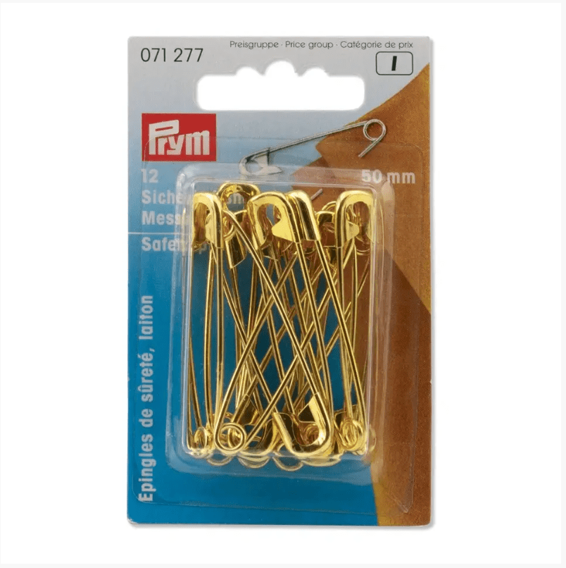 Safety pins, assorted, gold - coloured, 30 items - Galedi Pins