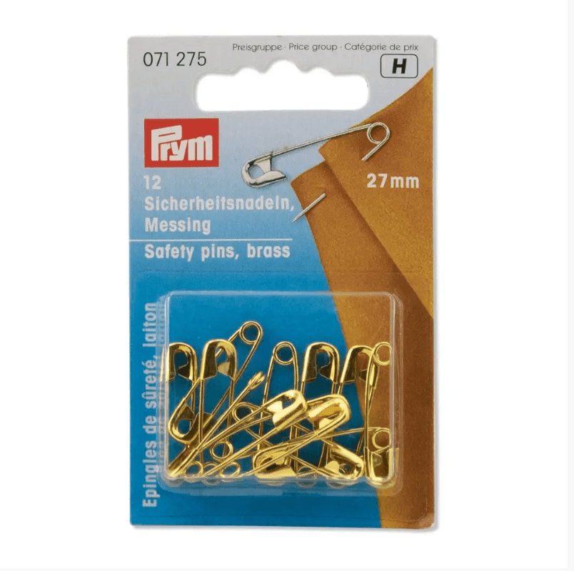 Safety pins, assorted, gold - coloured, 30 items - Galedi Pins