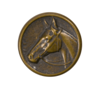 Metal Shank Button,Horse Head, 15mm/24L - Galedi Pins