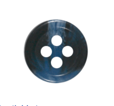 Round Horn Look 4 Hole Button, 20mm/32L - Galedi Pins