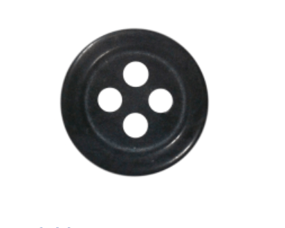 Round Horn Look 4 Hole Button, 20mm/32L - Galedi Pins