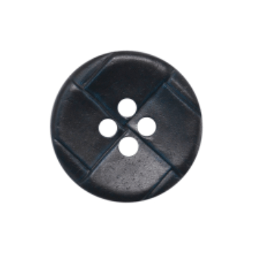 Nylon Button, Leather Look, 15mm/24L - Galedi Pins